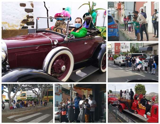 Imágenes del recorrido de los Reyes Magos durante la mañana de este lunes/TA.